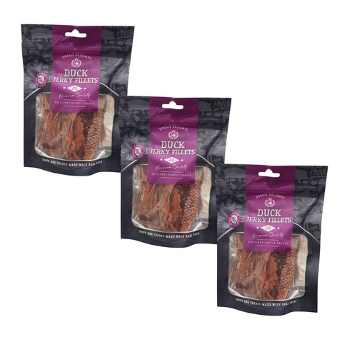 Doggie delights duck jerky - x,