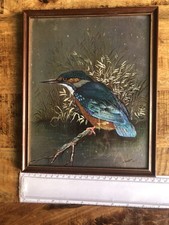 Vintage Foil Art Kingfisher