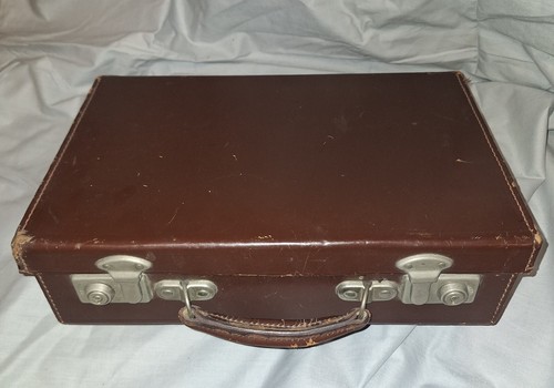 Vintage leather suitcase - vintage,
