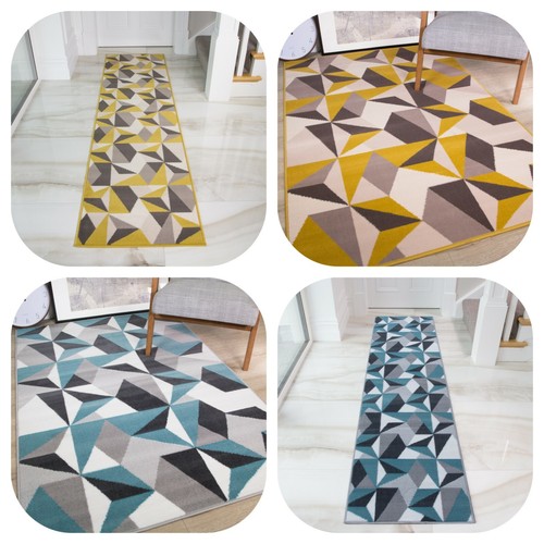 Modern geometric yellow blue - geometric,