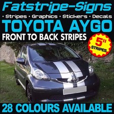 to fit TOYOTA AYGO STRIPES GRAPHICS STICKERS DECALS TRD XP10 XP90 XP130 XP150