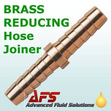 13mm - 10mm Brass reducing Barbed Fuel Hose Joiner Water Tube Reducer Connector