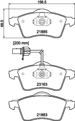 Don front brake - don, pad