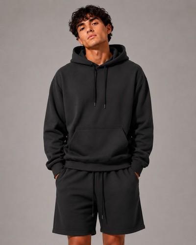 Men black fleece hoodie - men’s,