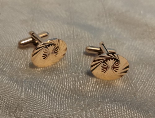 Vintage gold colour - vintage, cufflinks