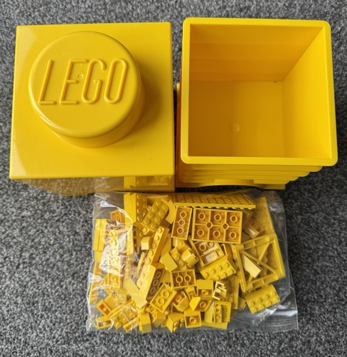 Yellow storage box full with - box,