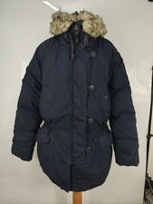 Ralph Lauren Women's Navy Blue Hooded Down & Feather 🪶 Parka Coat Size XL