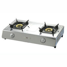 Portable 2 Burner Gas Stove Double Cooktop Outdoor LPG WOK Piezo Cooker NGB-200