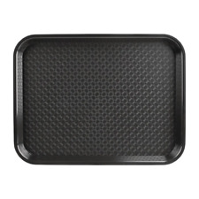 Olympia Polypropylene Catering Canteen Fast Food Serving Tray Black 450x350mm