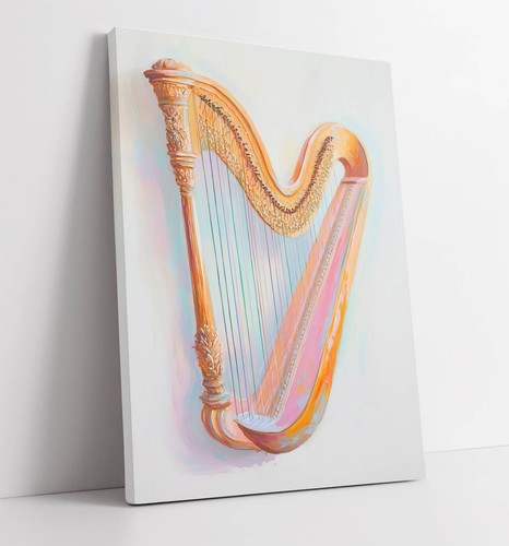 Acrylic painting irish harp - painting, of