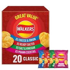Walkers Classic Variety Multipack Crisps Box 20x25 g