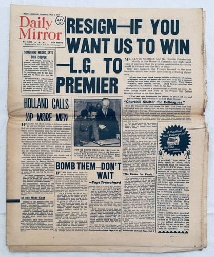 Original ww2 newspaper daily - ww2, newspaper:
