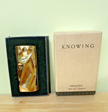 Vintage Estee Lauder Gold colour Atomiser Refillable  Knowing in origin box