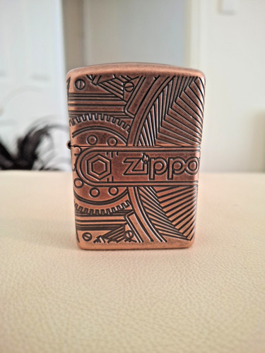 Zippo gear copper antique - "gear",