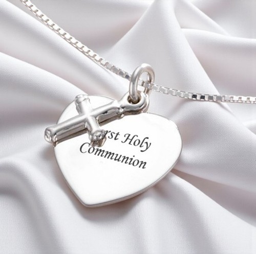 Engraved silver heart with - heart,