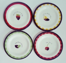 Set of 4 plates Oneida Chocolate Dipped Collection by artist Tanya Lee UNUSED
