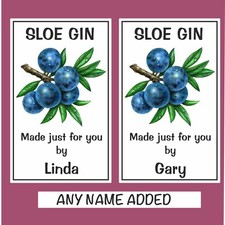 8 Personalised Sloe Gin Bottle