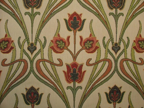 Art nouveau pugin red blue - pugin,