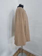 Laura Ashley Cape L Camel Black Wool Blend Jacket Vintage Poncho Edwardian 