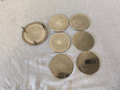Silver plated coasters set - silver, of