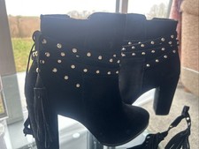Faith black leather ankle - faith,