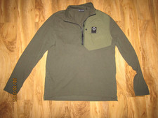 MA STRUM MENS Large LONG SLEEVE green top sweatshirt 1/3 zip polo MA.STRUM