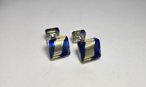 Gold blue men s - gold, cufflinks