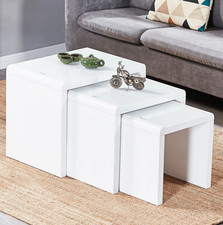 High Gloss Nest of 3 Tables