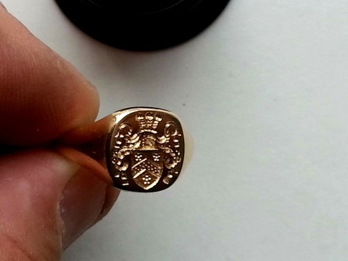 Silver gold signet - silver,