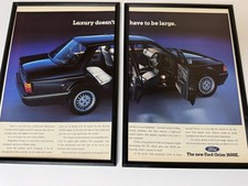 Framed Original 1989 Ford Orion 1600E Magazine Advert Poster Man Cave Retro