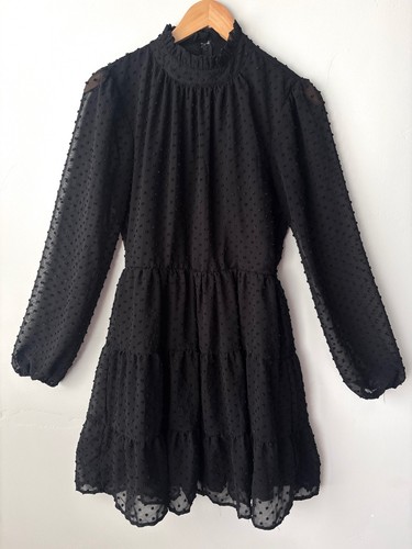 Trixxi black sheer clip dot - sheer,