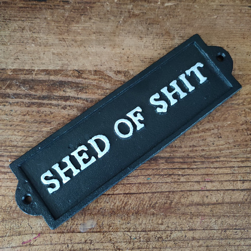 Cast iron funny sign metal - funny,