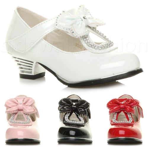 Girls kids childrens low heel