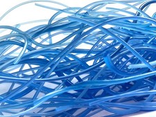 150g mixed blue vitrigraph stringers, Bullseye Glass 90coe, for glass fusing