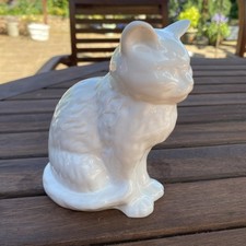 White China Porcelain Cat By