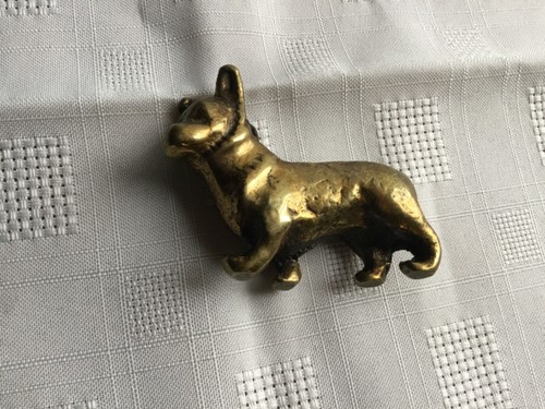 Corgi dog brass - brass?, figure