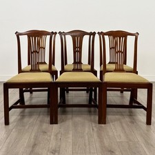 Antique 19th Century Set Of 6 Mahogany Dining Chairs ( REF AF-4706 )