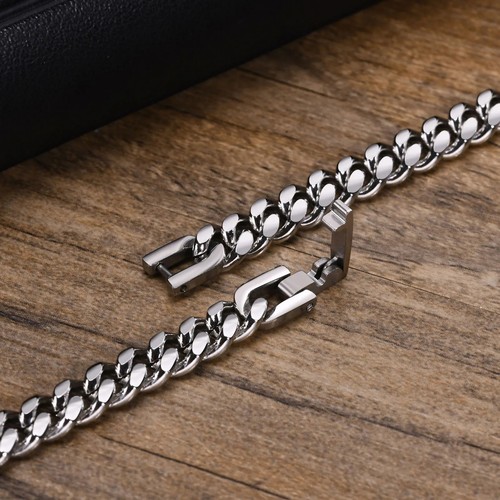 Vnox stainless steel cuban - stainless,