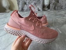 NIKE EPIC REACT FLYKNIT RUST PINK RUNNING TRAINERS LADIES SIZE UK5 EUR38.5