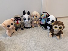 Ty Beanie Boos Bundle Of Farm And Zoo Animals X7