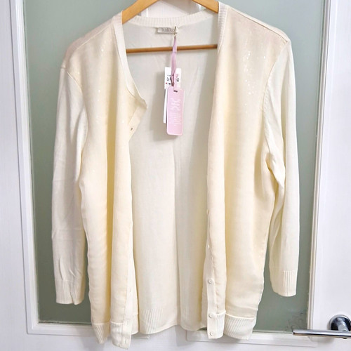 Kaliko ivory knit cardigan - ivory,
