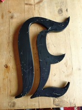 Vintage Magnificent Reclaimed  Ex Shop Pub Letter ‘E’ In Gothic Antique Script