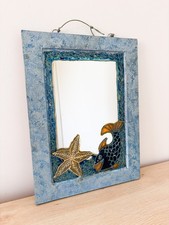 Blue Stained Glass Mirror Fish