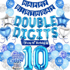 Blue 10Th Birthday Decorations