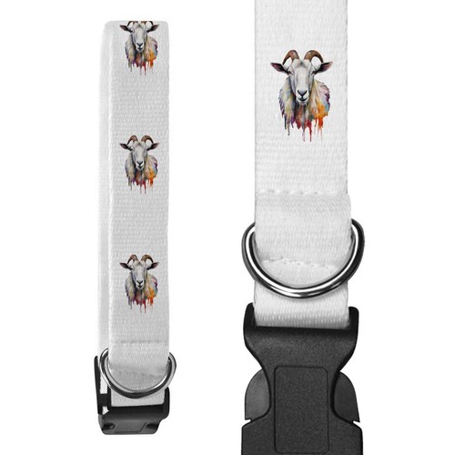 Goat portrait dog collars - dog,