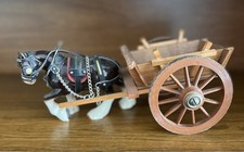 Vintage 1970’s Ceramic Shire horse pulling a tip cart