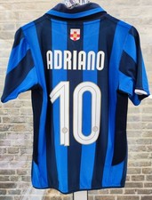 Inter Milan Home 2007/08 Football Shirt Size S Adriano #10 Nike