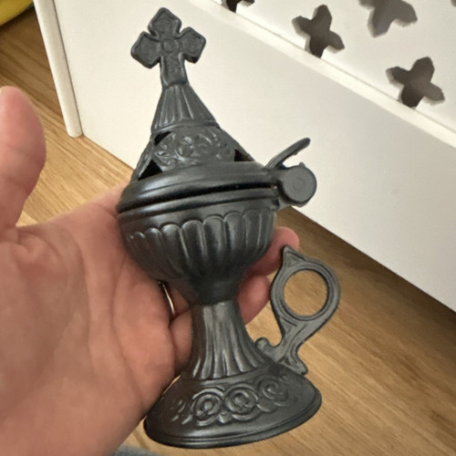 Metal incense burner - , prayer