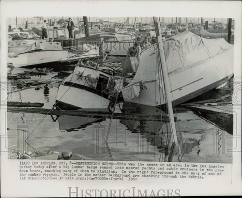 1960 press photo yachts and - photo,