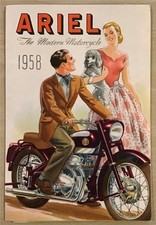 ARIEL MOTORCYCLES RANGE 1958 Sales Brochure + Price List Models 4G FH LH VH NH